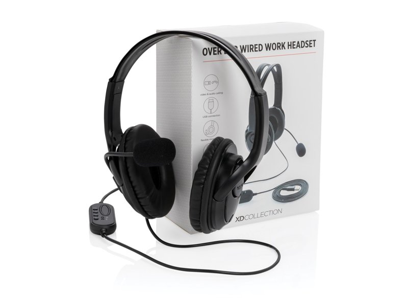 Over ear werk hoofdtelefoon met kabel Over ear werk hoofdtelefoon met kabel