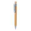 Bamboe pen met tarwestro clip Bamboe pen met tarwestro clip