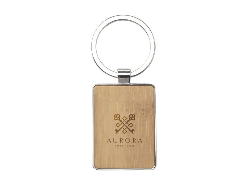 Bamboo Key Rectangle sleutelhanger