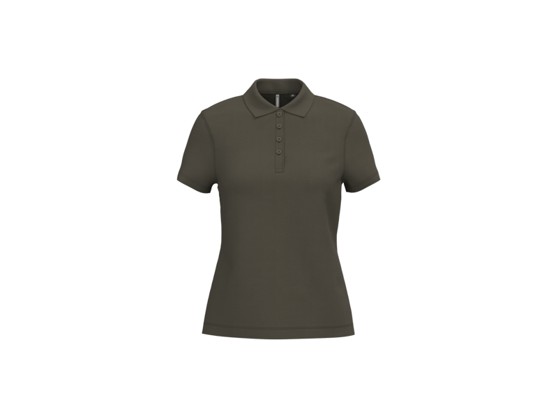 Kariban Piqué-damespolo korte mouwen
