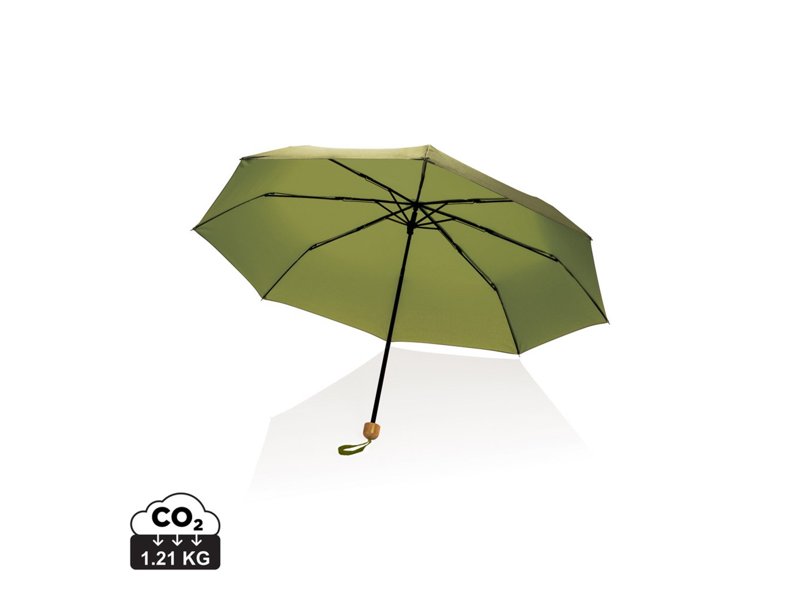 20.5" Impact AWARE™ RPET 190T pongee bamboe miniparaplu 20.5" Impact AWARE™ RPET 190T pongee bamboe miniparaplu