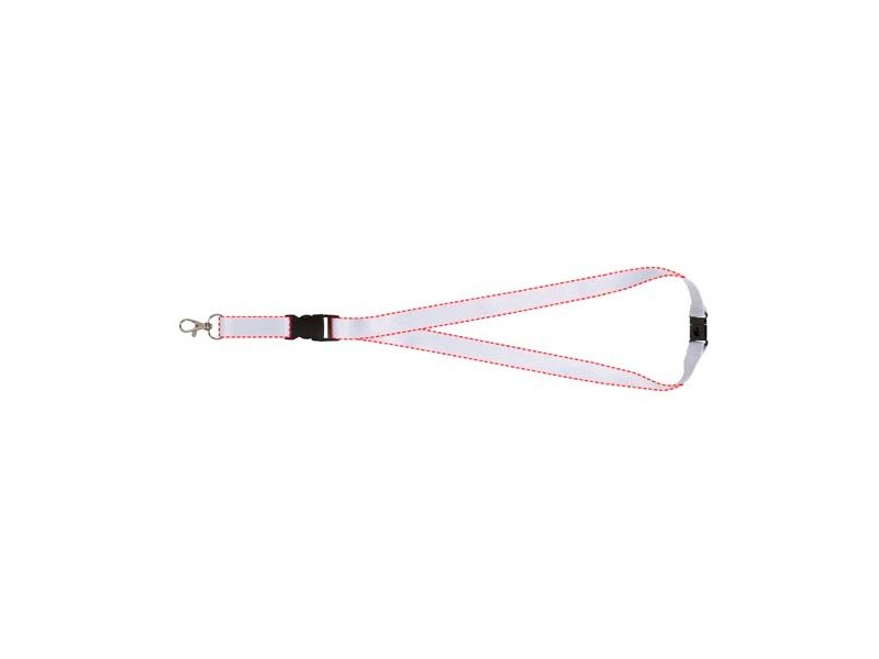 Balta gerecyclede PET lanyard met veiligheidsgesp