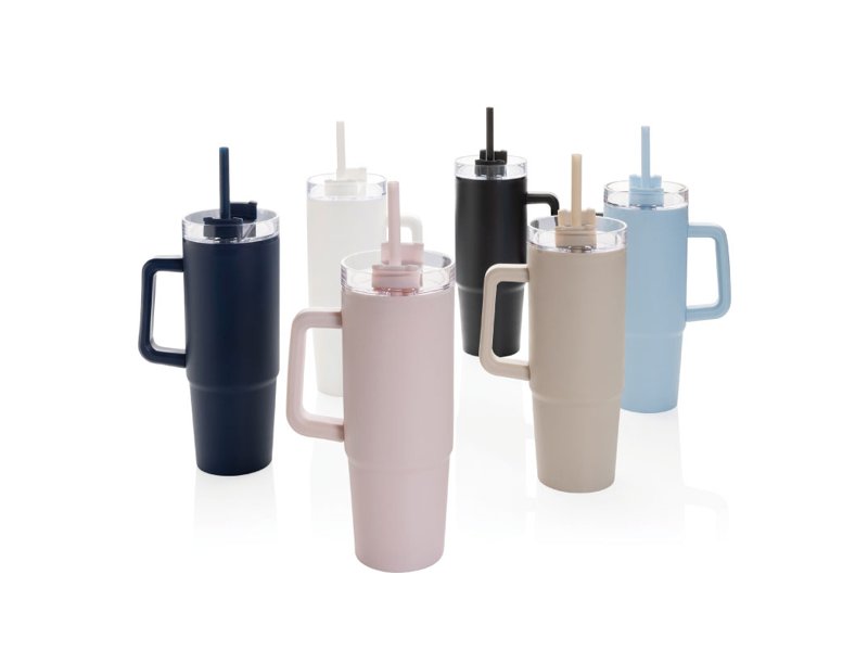 Tana Gerecyclede Plastic Tumbler met Handvat 900 ml - Duurzame Drinkfles | Totziens Promotions Tana Gerecyclede Plastic Tumbler met Handvat 900 ml - Duurzame Drinkfles | Totziens Promotions