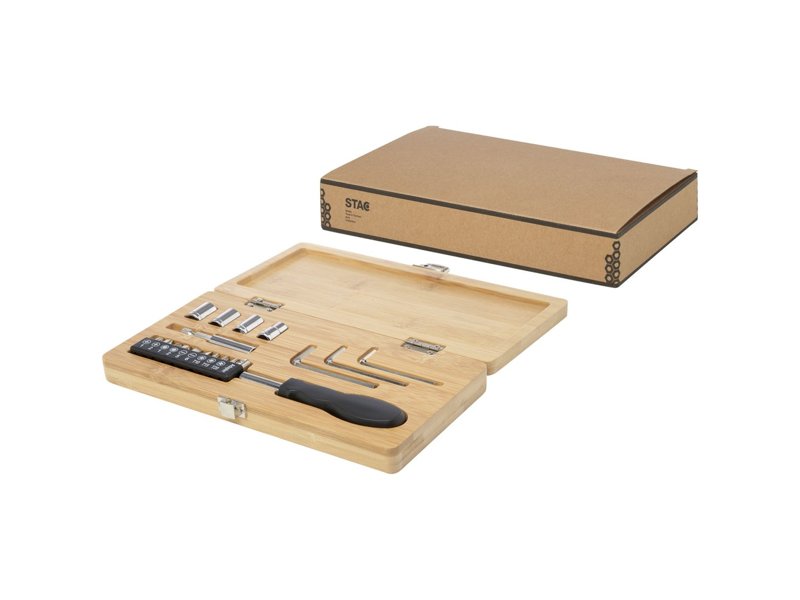 Rivet 19-delige gereedschapsset van bamboe/gerecycled plastic