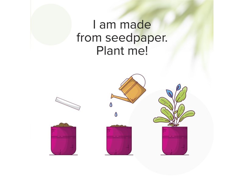 Seed Paper Bookmark boekenlegger