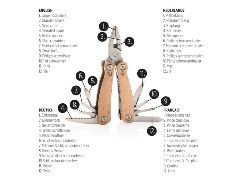 Mini houten multitool