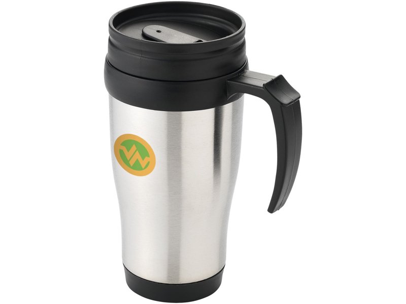 Handige thermosbeker met handvat, snel met eigen logo leverbaar Handige thermosbeker met handvat, snel met eigen logo leverbaar