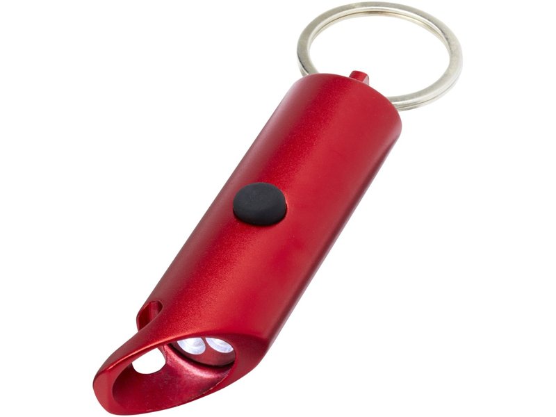 Flare led-lamp en flesopener van gerecycled aluminium met sleutelhanger
