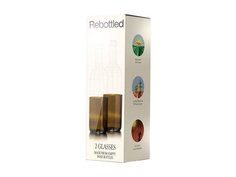 Rebottled® Tumbler 2-pack set glazen Rebottled® Tumbler 2-pack set glazen