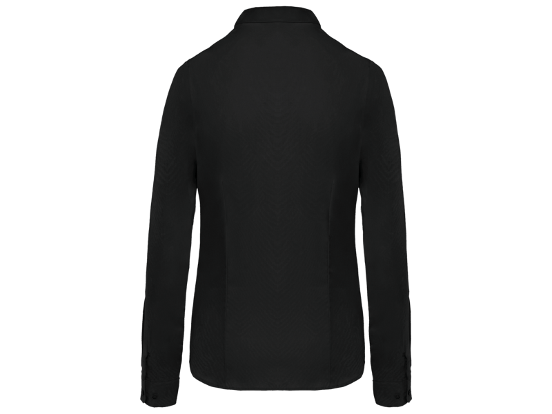 Kariban Damesblouse in popeline met lange mouwen