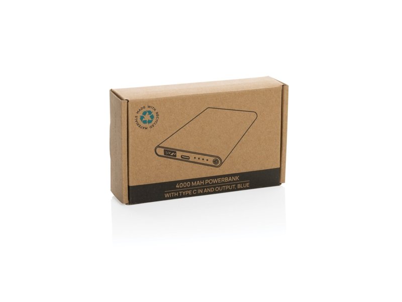 RCS gerecycled plastic/alu 4000 mah powerbank met type C