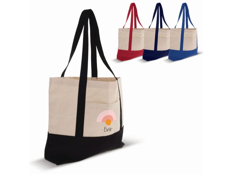 Strandtas katoenen canvas OEKO-TEX® 280g/m² 42x10x30cm