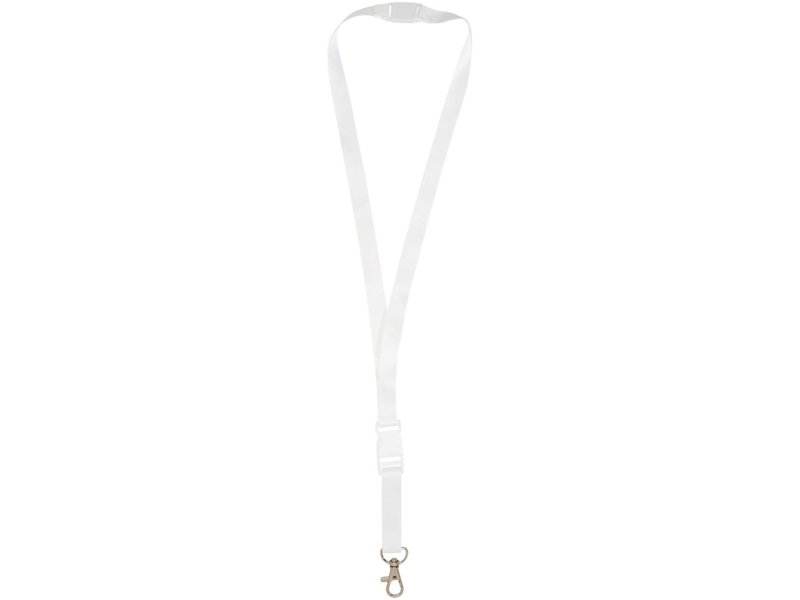 Balta gerecyclede PET lanyard met veiligheidsgesp