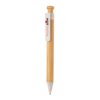 Bamboe pen met tarwestro clip Bamboe pen met tarwestro clip