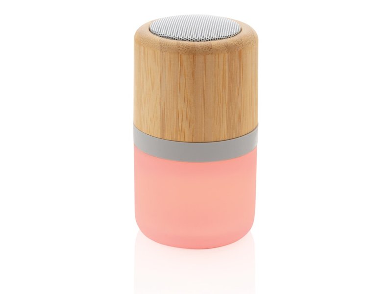 Draadloze bamboe 3W speaker met sfeerlicht Draadloze bamboe 3W speaker met sfeerlicht
