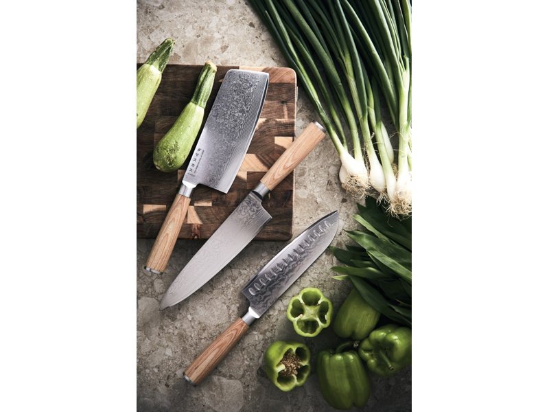 VINGA Hattasan Damascus Santoku mes