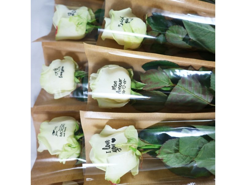 Message Printz Roos - Personaliseer Bloemrijk Jouw Boodschap