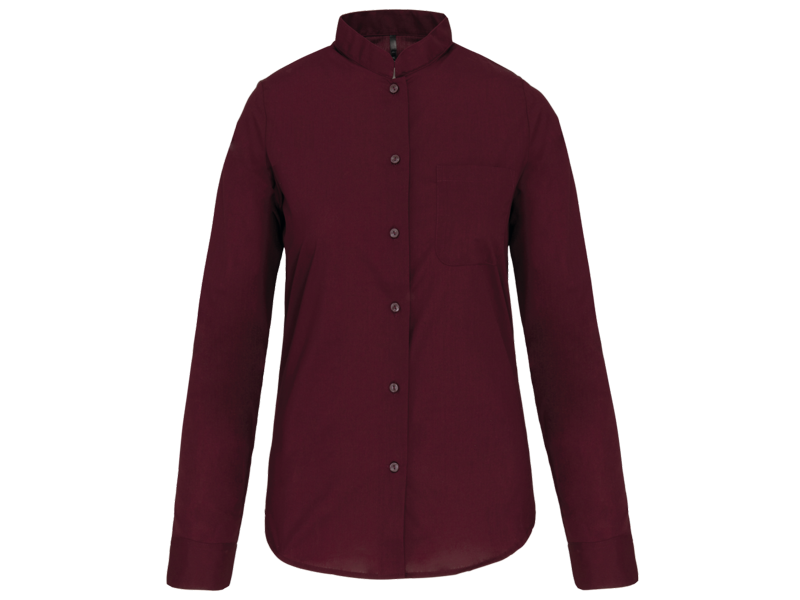 Kariban Damesblouse met "Mao" kraag lange mouwen Kariban Damesblouse met "Mao" kraag lange mouwen