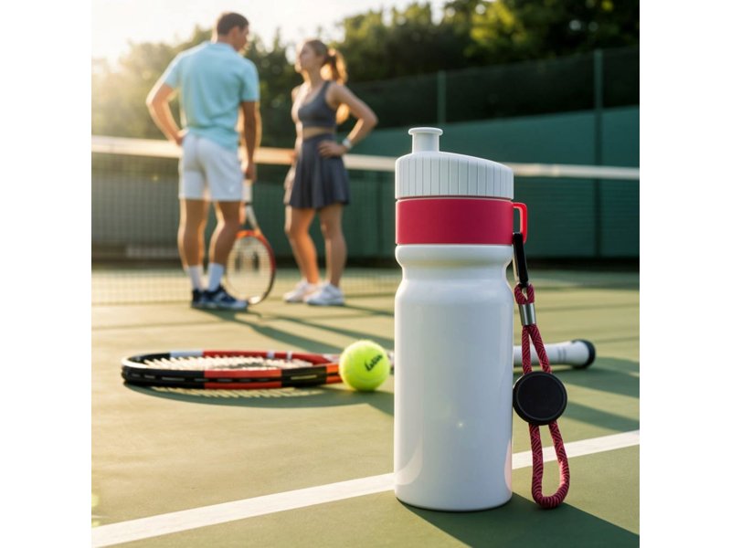 Sportfles met rand en koord 750ml Sportfles met rand en koord 750ml