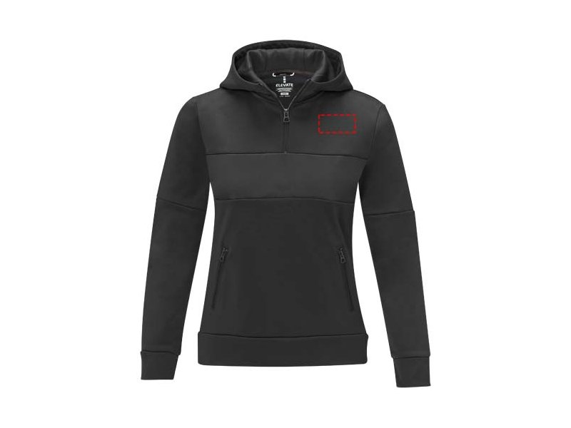 Sayan anorak dames sweater met halve rits en capuchon