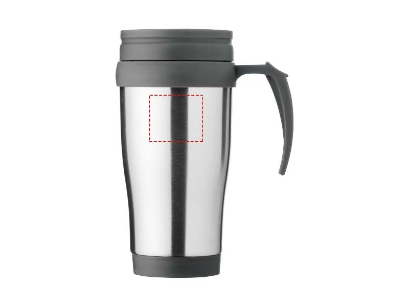 Handige thermosbeker met handvat, snel met eigen logo leverbaar