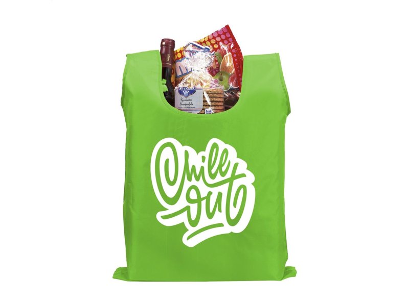 Opvouwbare boodschappentas, bedrukt met uw logo uitdelen?