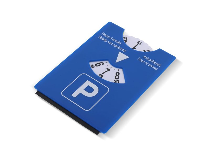 Parkeerschijf ijskrabber blauw groen
