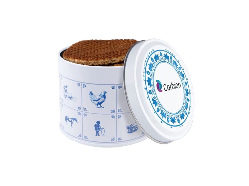 Delftsblauw blik stroopwafels