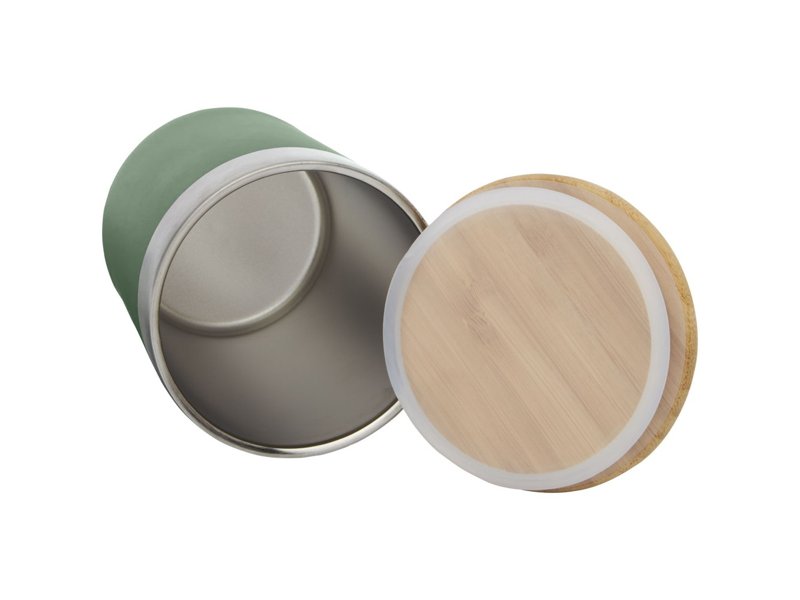 Lagan koperen vacuüm geïsoleerde roestvrijstalen beker van 300 ml met bamboe deksel Lagan koperen vacuüm geïsoleerde roestvrijstalen beker van 300 ml met bamboe deksel