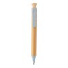 Bamboe pen met tarwestro clip Bamboe pen met tarwestro clip