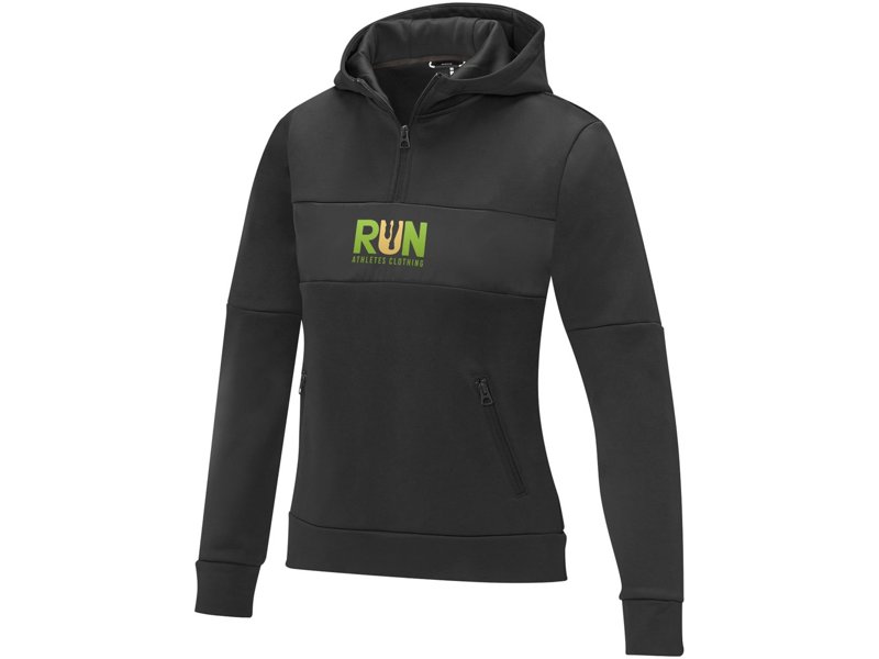 Sayan anorak dames sweater met halve rits en capuchon