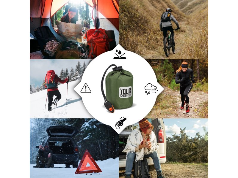 Outdoor Survival 2-in-1 thermische poncho Outdoor Survival 2-in-1 thermische poncho