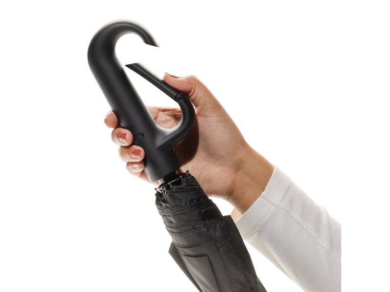 Yara 21" AWARE™ RPET paraplu in unikleur met karabijn hendel