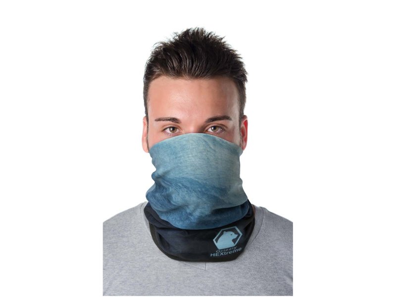 Lara sublimatie multi-scarf met fleecelaag en zomen Lara sublimatie multi-scarf met fleecelaag en zomen