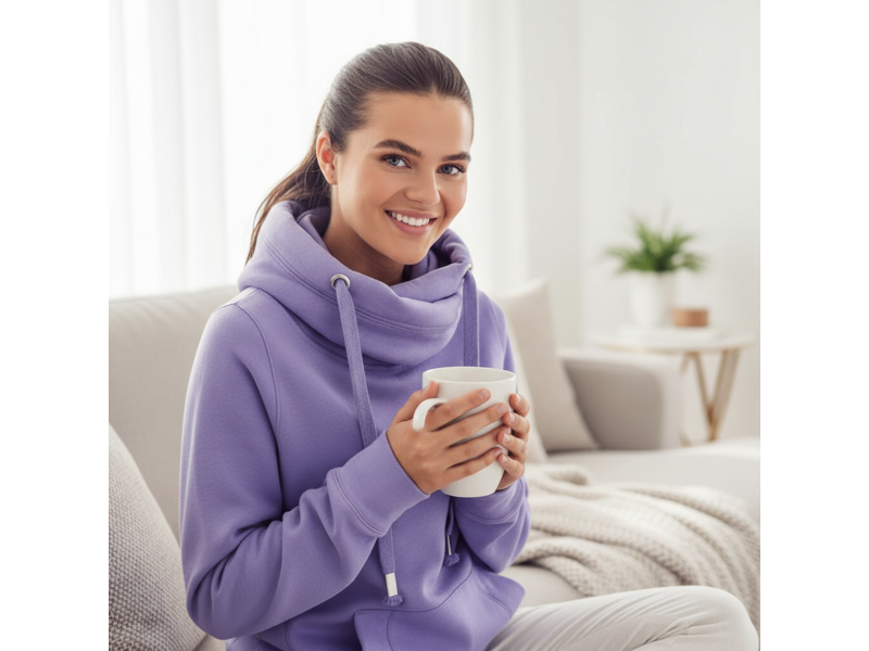 Just Hoods - Cross Neck Hoodie Just Hoods - Cross Neck Hoodie