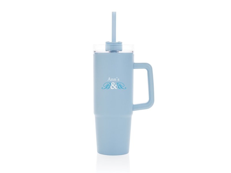 Tana Gerecyclede Plastic Tumbler met Handvat 900 ml - Duurzame Drinkfles | Totziens Promotions Tana Gerecyclede Plastic Tumbler met Handvat 900 ml - Duurzame Drinkfles | Totziens Promotions