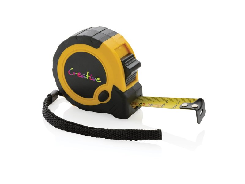 RCS gerecycled plastic 5M/19 mm rolmaat met stop knop RCS gerecycled plastic 5M/19 mm rolmaat met stop knop