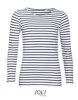 SOL´S - Women´s Long Sleeve Striped T-Shirt Marine SOL´S - Women´s Long Sleeve Striped T-Shirt Marine