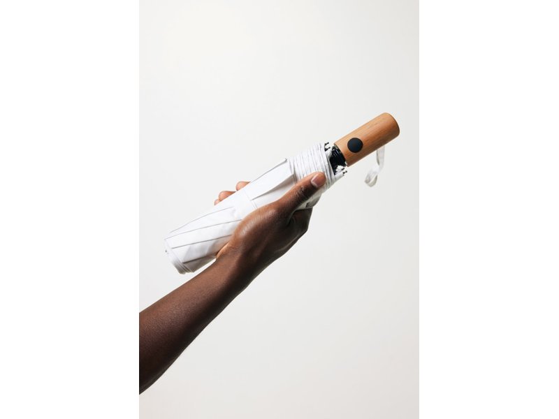 Kaycey 21" AWARE™ RPET Acaciahouten mini auto open paraplu Kaycey 21" AWARE™ RPET Acaciahouten mini auto open paraplu