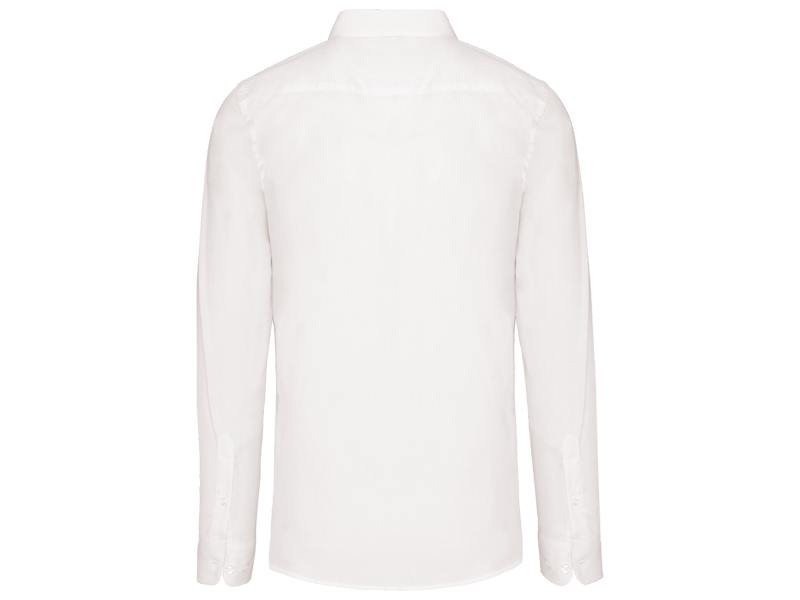 Kariban Herenoverhemd in popeline met lange mouwen