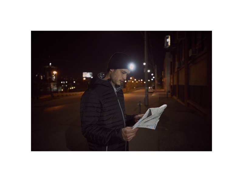 Mighty beanie met LED verlichting