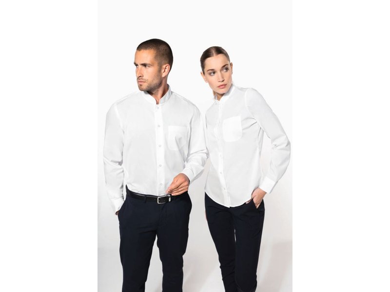 Kariban Damesblouse met "Mao" kraag lange mouwen Kariban Damesblouse met "Mao" kraag lange mouwen