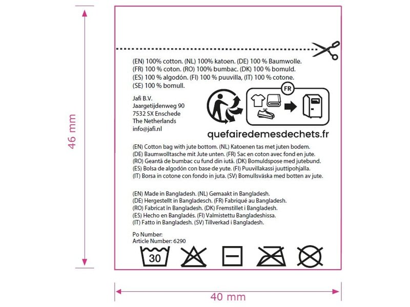 Grote tas van katoen met een jute bodem Grote tas van katoen met een jute bodem