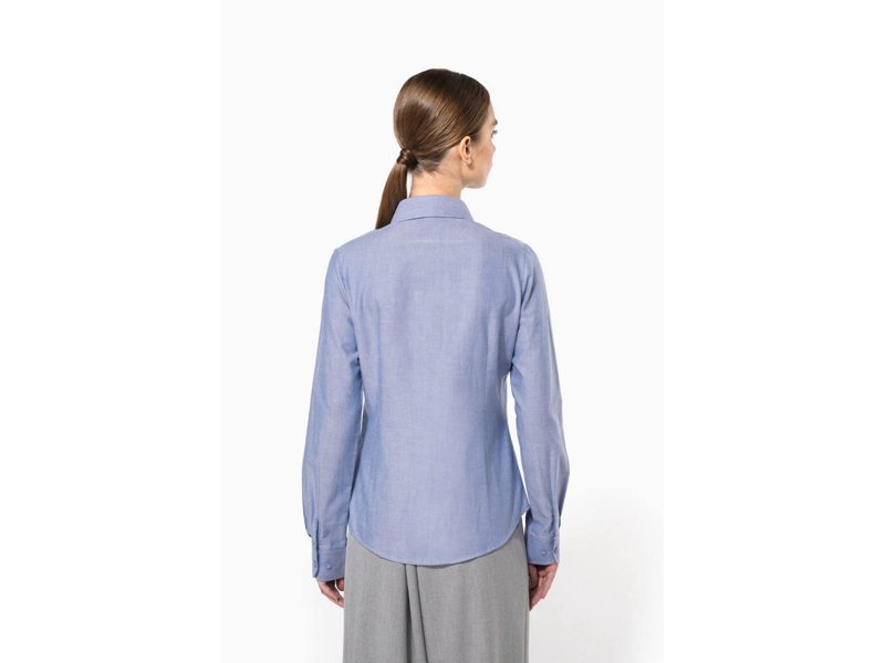 Kariban Dames oxford blouse lange mouwen Kariban Dames oxford blouse lange mouwen
