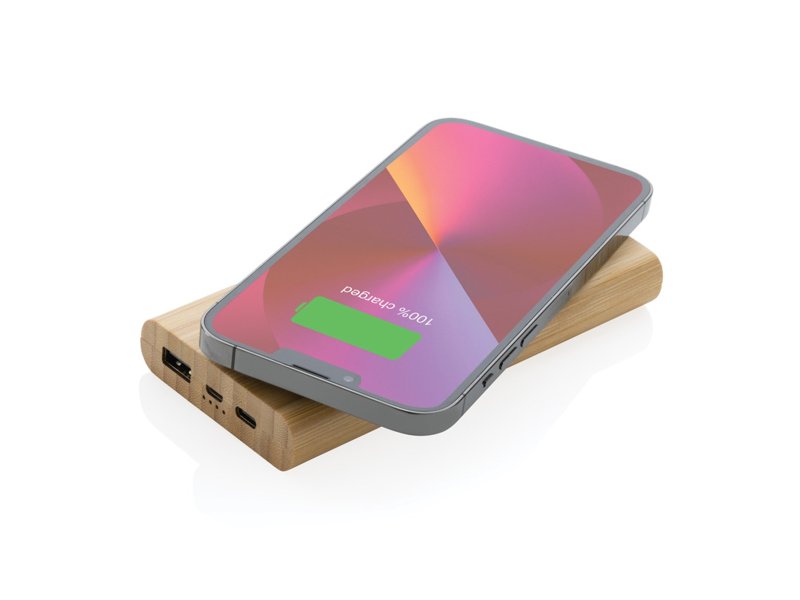 Bamboe 8.000 mAh 5W draadloze powerbank