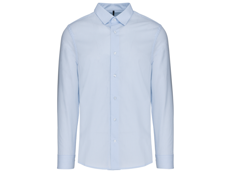Kariban Herenoverhemd in popeline met lange mouwen