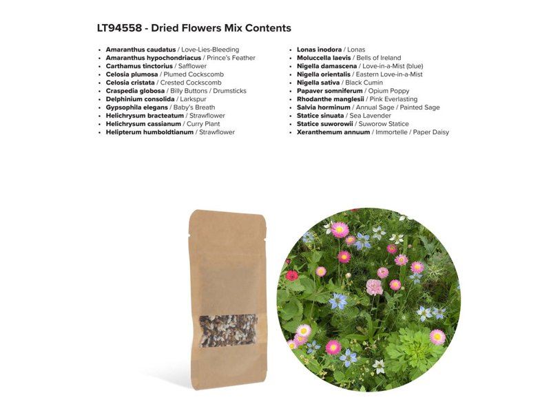 Bloemenzaad droogbloemen 4 gram