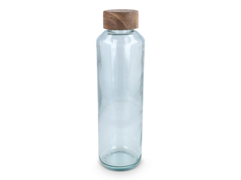 InSideOut Gerecyclede glazen Waterfles ReuuZ met houten dop 650 ml InSideOut Gerecyclede glazen Waterfles ReuuZ met houten dop 650 ml