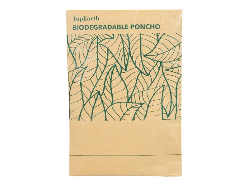 Biologisch afbreekbare regenponcho